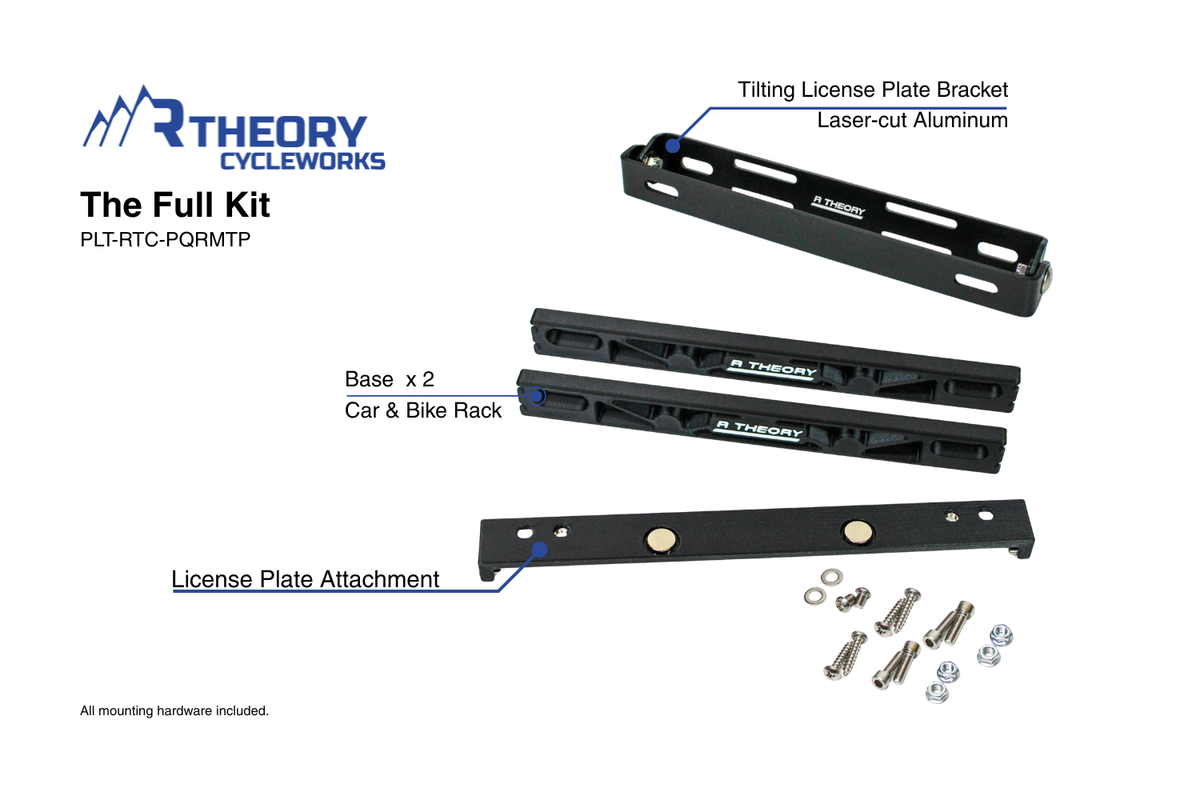 Bike Rack License Plate Quick Release System - Carbon-Reinforced Plastic