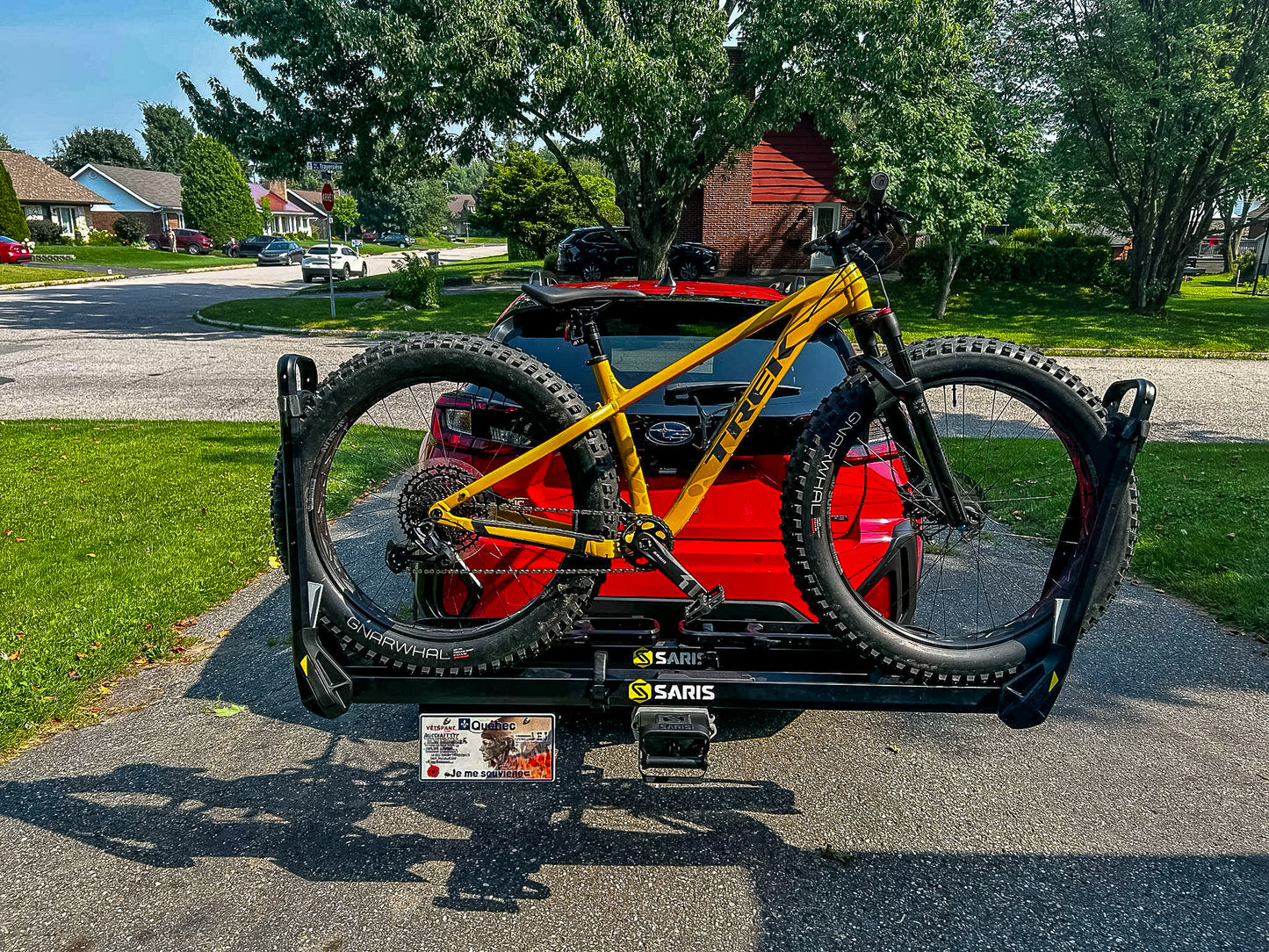 Bike Rack License Plate Quick Release System