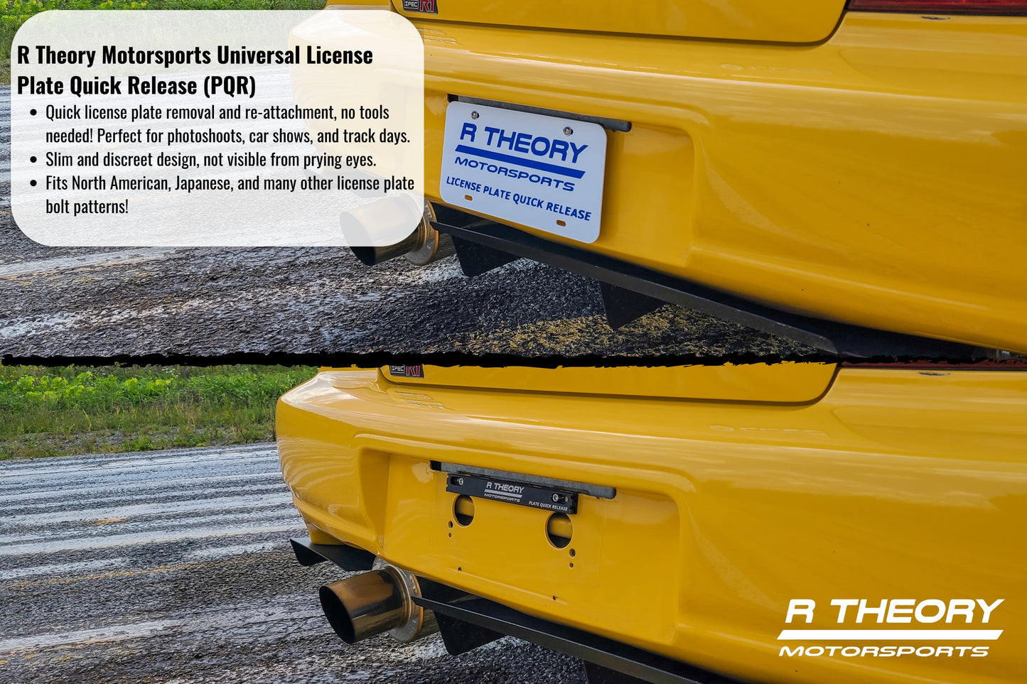 License Plate Quick Release Bracket - PQR (Universal)