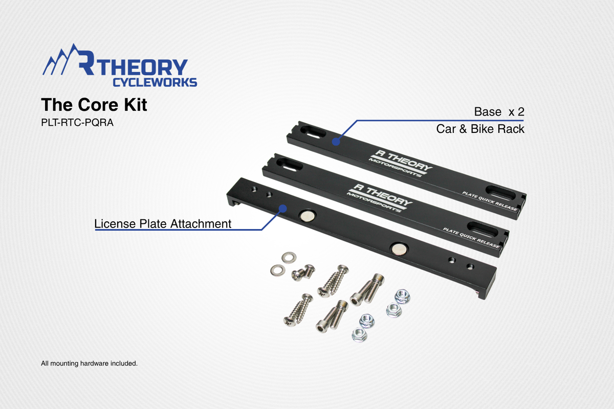 Bike Rack License Plate Quick Release System - CNC-Milled Aluminum