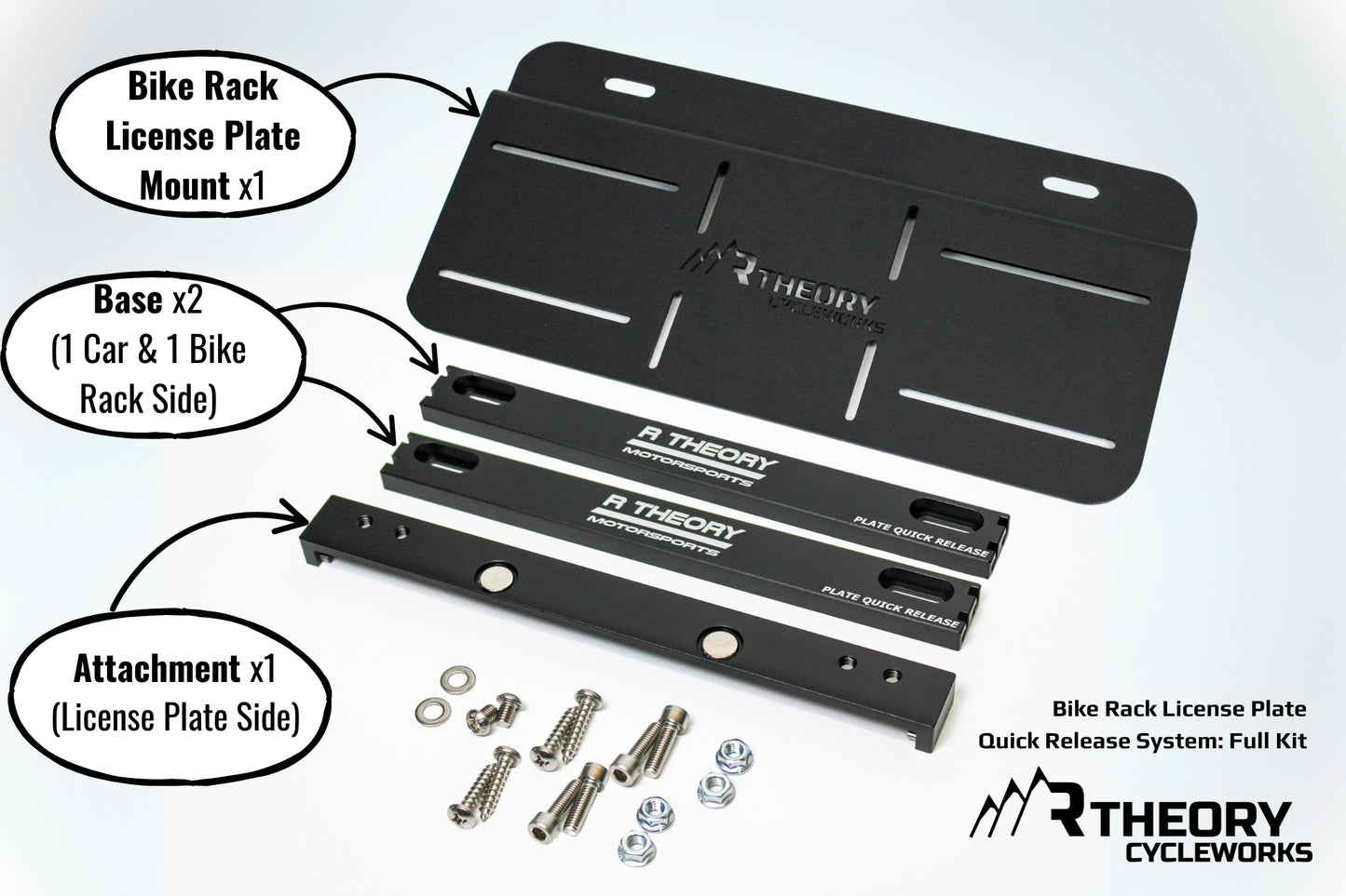 Bike Rack License Plate Quick Release System