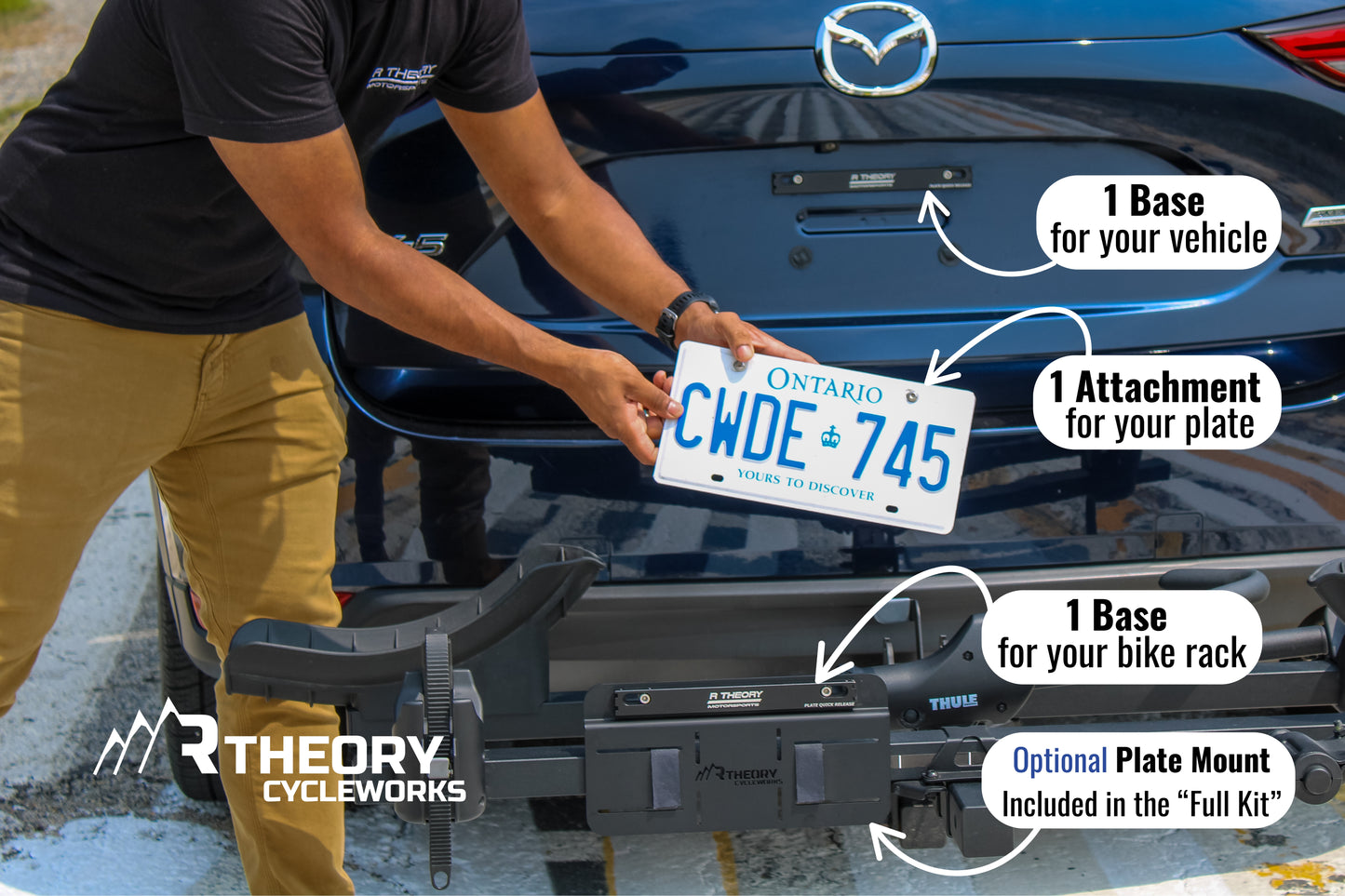 Bike Rack License Plate Quick Release System